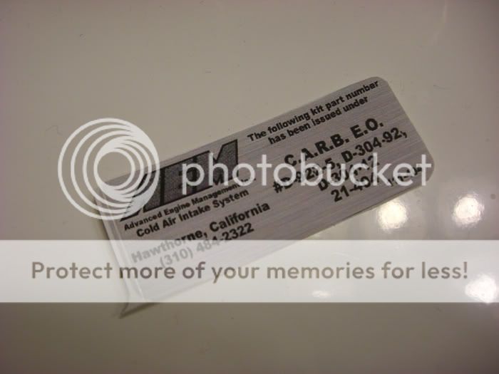 FS AEM CARB LEGAL INTAKE STICKERS HondaTech Honda Forum Discussion